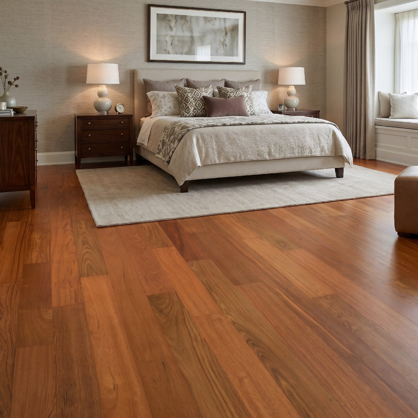 Brazilian Cherry (Jatoba) Engineered Flooring 0.5625″ x 7″ Prefinished, Satin, $6.97/sqft