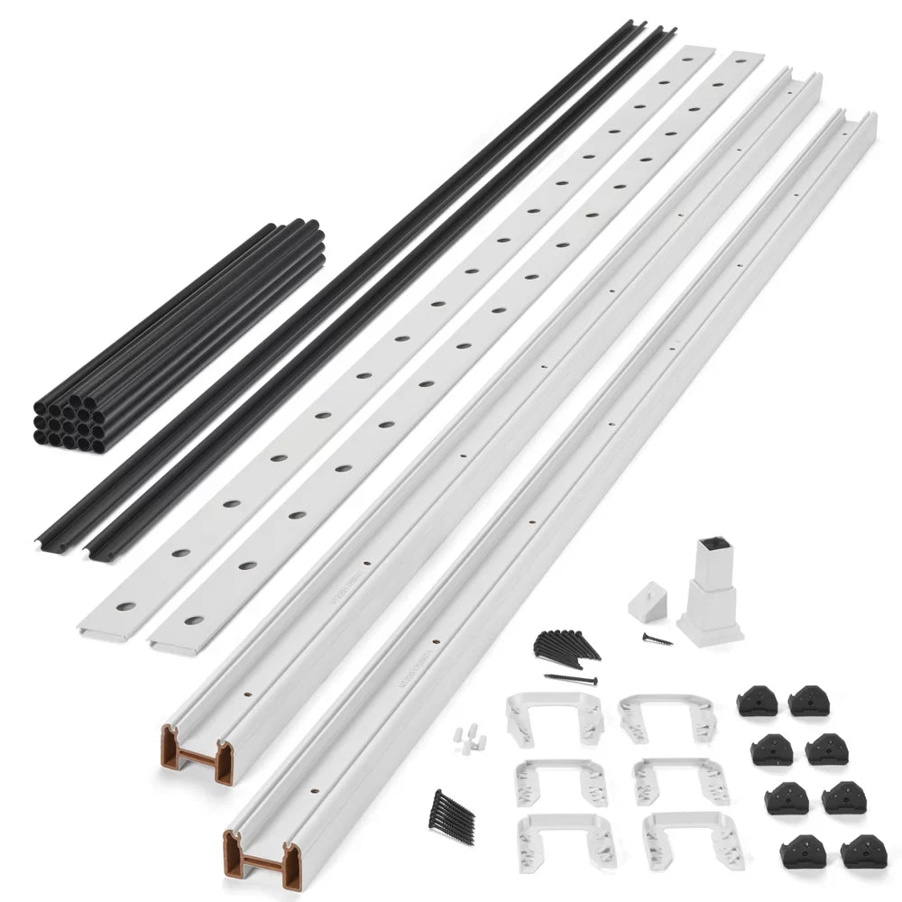 Trex Transcend® Cocktail/Universal Stair Rail & Charcoal Black Round Aluminum Baluster Kit - Advantage Lumber