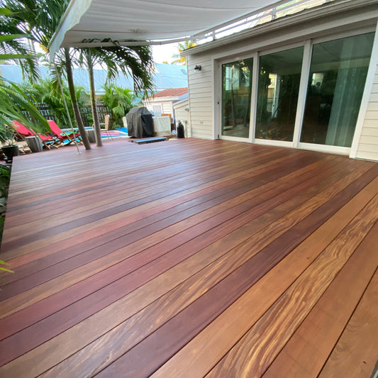 1 x 4 Cumaru Wood Pre-Grooved Decking