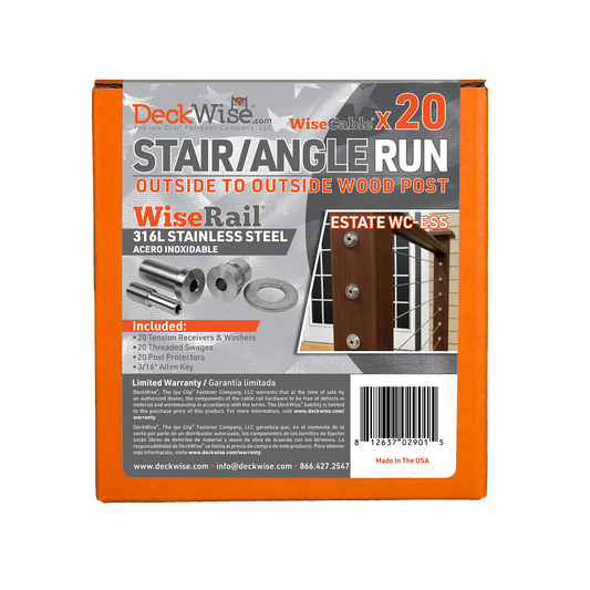 WiseRail® Estate Cable Railing Fitting Kit