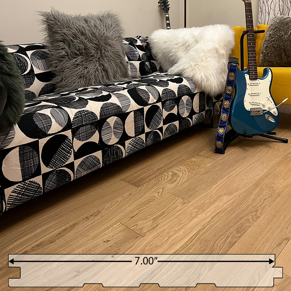 European White Oak Engineered Flooring 7″ Unfinished Character, $6.57/sqft