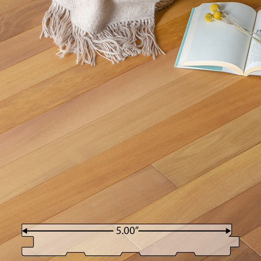 Garapa Solid Flooring 5″ Prefinished Satin, $6.12/sqft