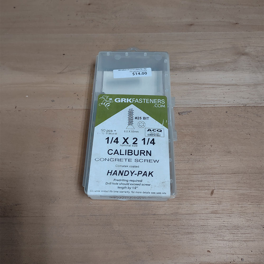 GRK Caliburn 1/4" x 2-1/4"..Handy Pak - 50pc - Advantage Lumber