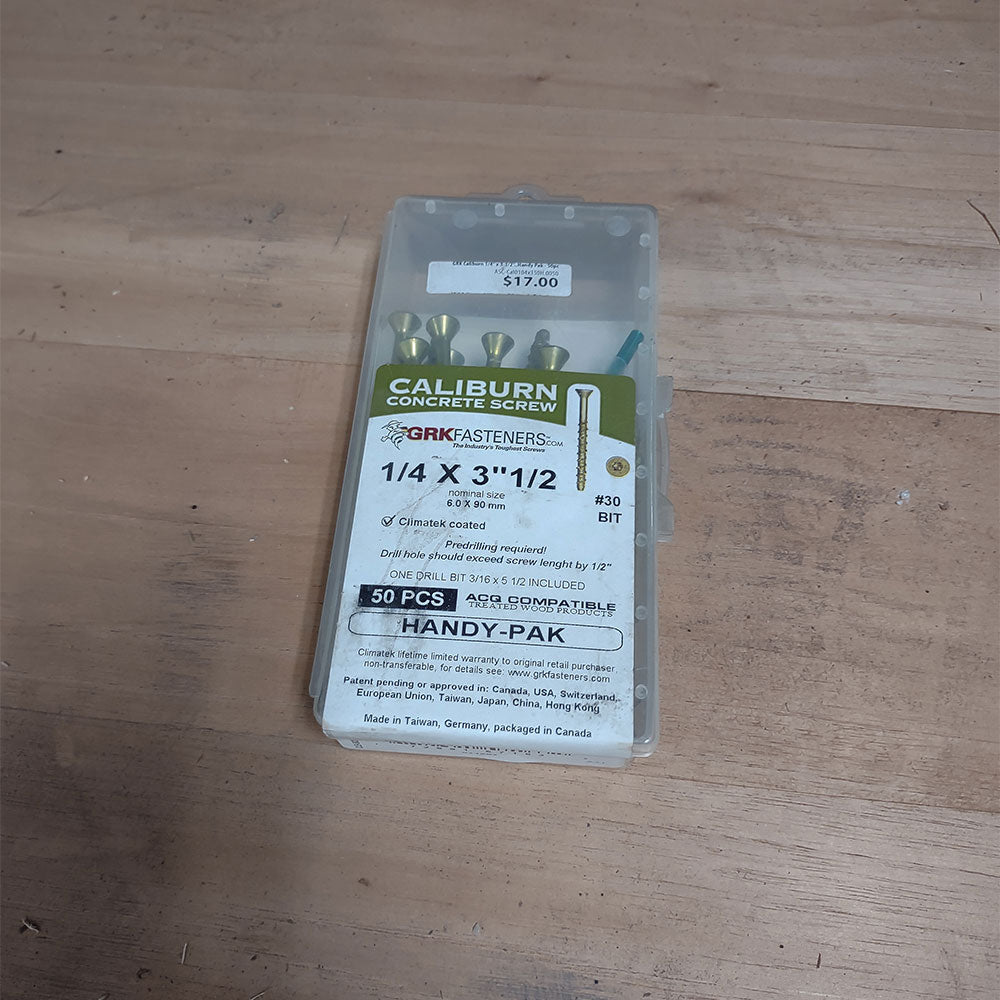 GRK Caliburn 1/4" x 3-1/2"..Handy Pak - 50pc - Advantage Lumber