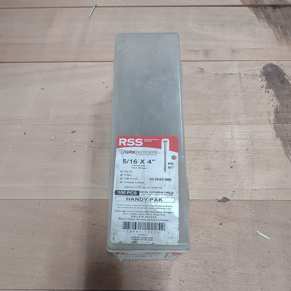 GRK RSS 5/16" x 4"..Handy Pak - 100pc - Advantage Lumber