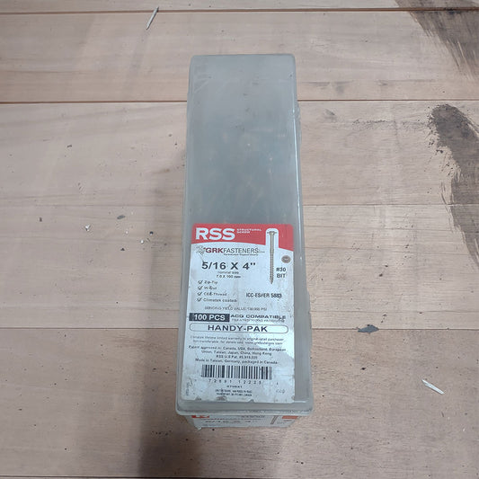 GRK RSS 5/16" x 4"..Handy Pak - 100pc - Advantage Lumber