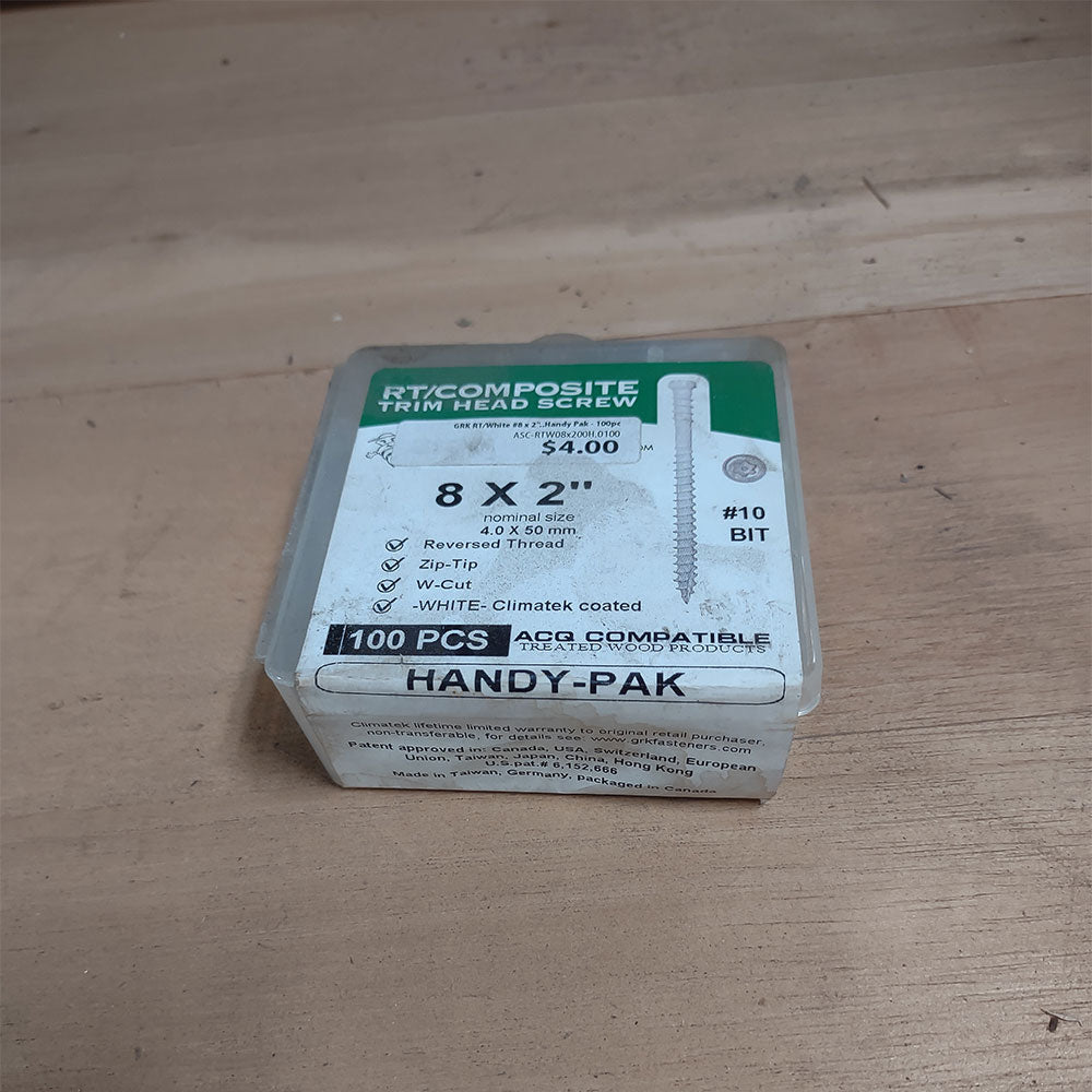 GRK RT 8 x 2"..Handy Pak - 100pc - Advantage Lumber