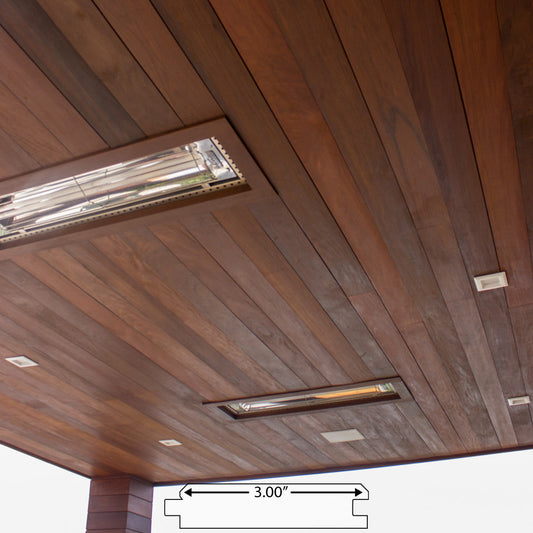 1 x 4 Ipe Wood 60° V-Joint