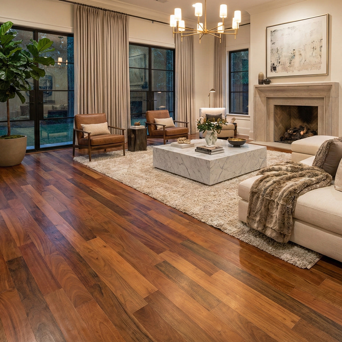 Ipe (Brazilian Walnut) Solid Flooring 4″ Prefinished Satin, $7.45/sqft