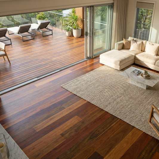 Ipe (Brazilian Walnut) Solid Flooring 5″ Prefinished Satin, $8.97/sqft