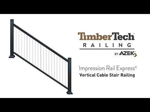 TimberTech® Impression Rail Express® Stair Horizontal Cable Railing Section Kit