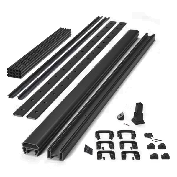 Trex Transcend® Horizontal Rail & Charcoal Black Round Aluminum Baluster Kit