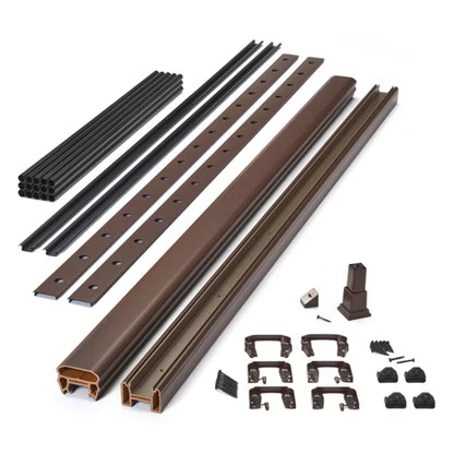 Trex Transcend® Horizontal Rail & Charcoal Black Round Aluminum Baluster Kit