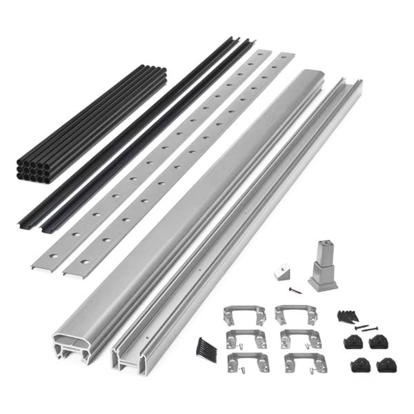 Trex Transcend® Horizontal Rail & Charcoal Black Round Aluminum Baluster Kit