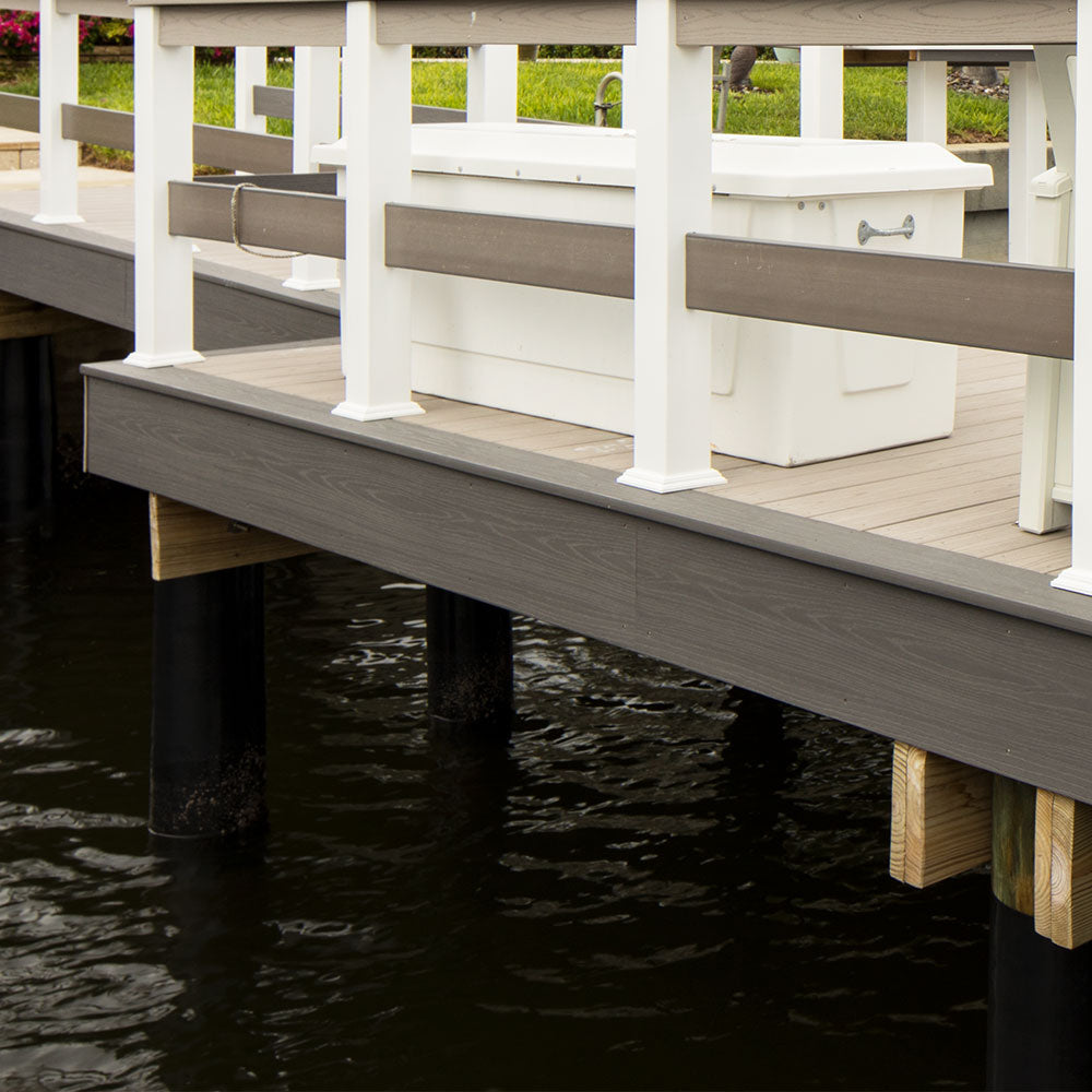 TimberTech® Advanced PVC Riser/Fascia by AZEK®, Harvest Collection® Slate Gray