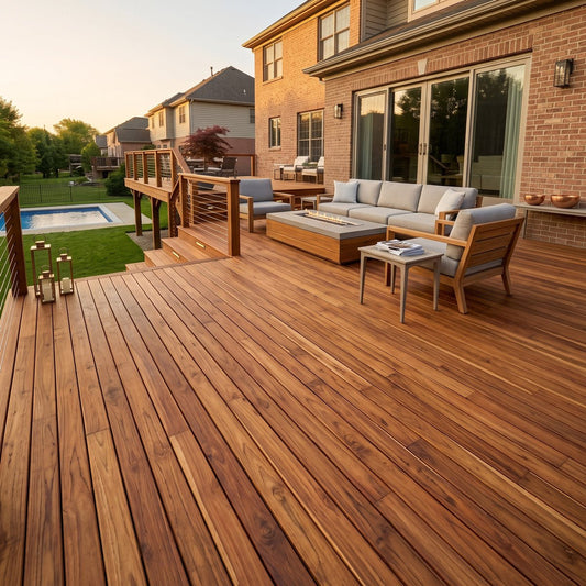 1 x 6 Teak - Plantation Wood One Sided Pre-Grooved Decking (Premium Grade) - Advantage Lumber
