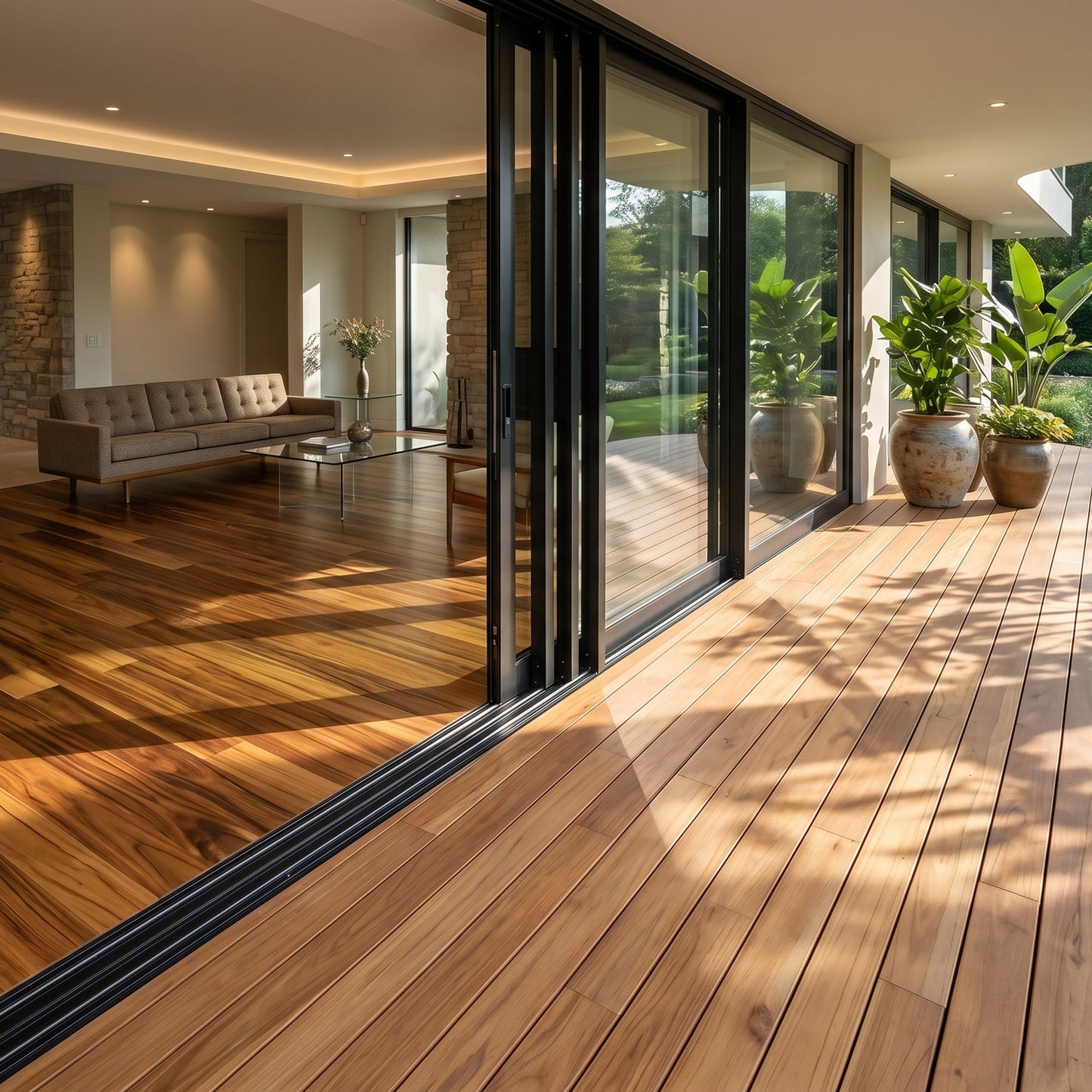 1 x 4 Teak - Plantation Wood One Sided Pre-Grooved Decking (Select Grade) - Advantage Lumber