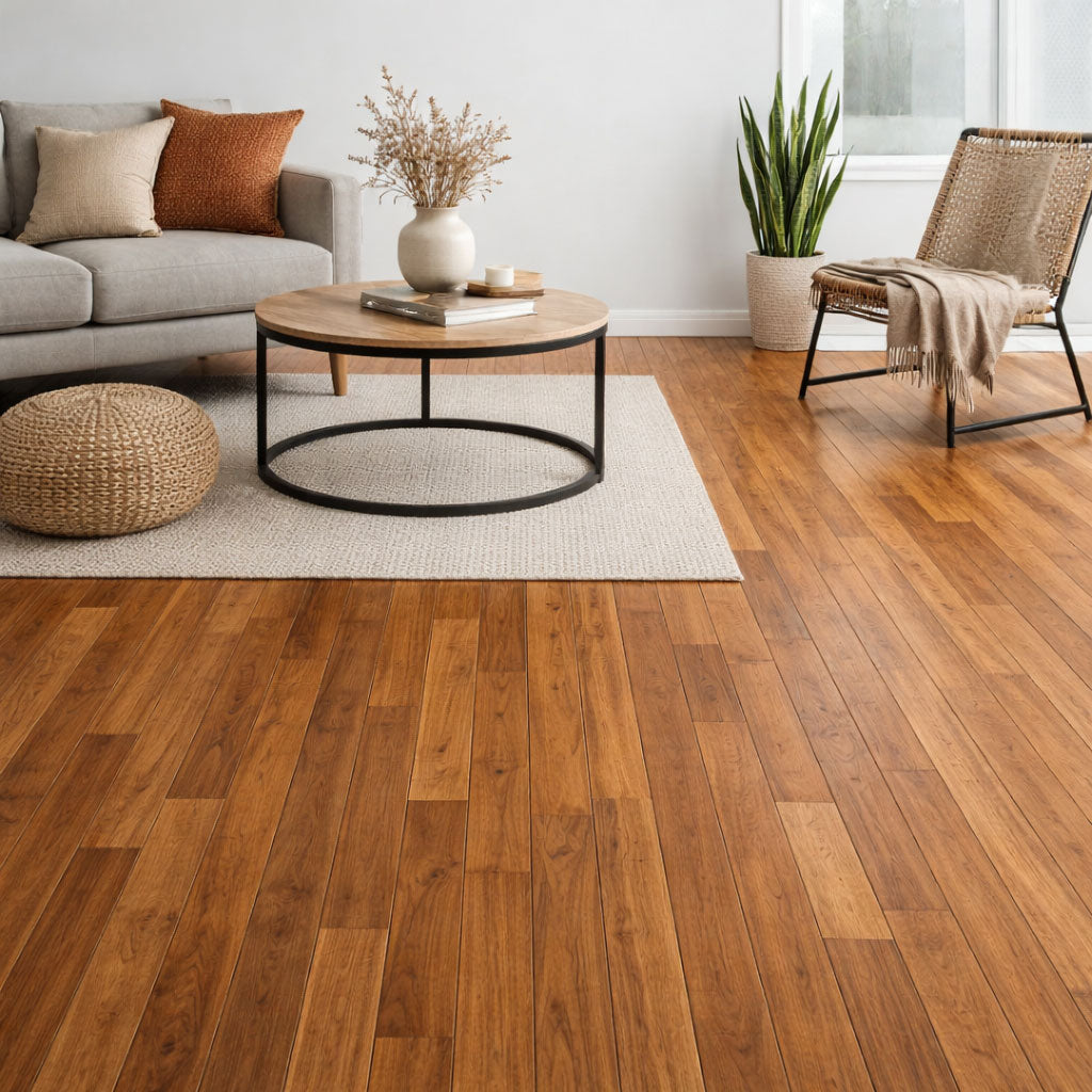 Teak Solid Flooring 2.25″ Prefinished Satin, $5.99/sqft