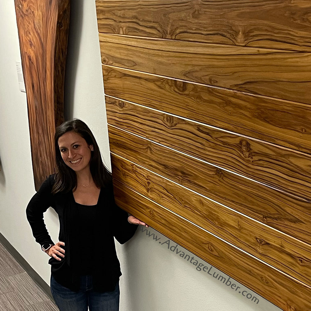 1 x 6 Teak - Plantation Wood 60° V-Joint, Prefinish for Interior Use