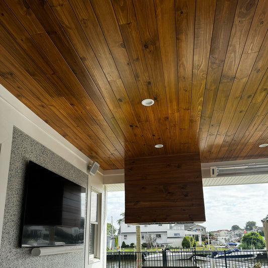 1 x 4 Teak - Plantation Wood 60° V-Joint (Select Grade)
