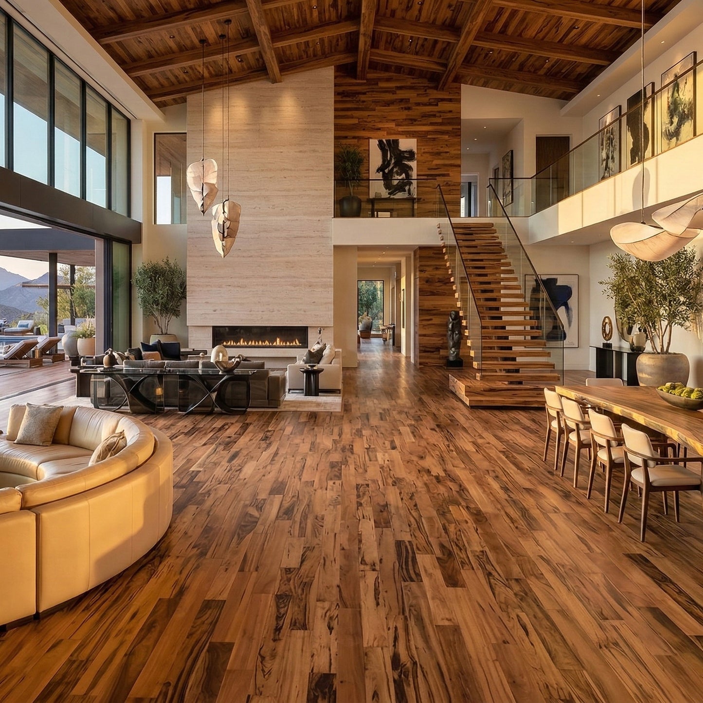Tigerwood (Goncalo Alves, Muiracatiara, Brazilian Koa) Solid Flooring 0.75″ x 4″ Unfinished, $5.67/sqft