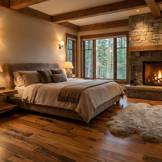 Tigerwood (Goncalo Alves, Muiracatiara, Brazilian Koa) Solid Flooring 0.75″ x 5.5″ Prefinished Satin, $10.99/sqft