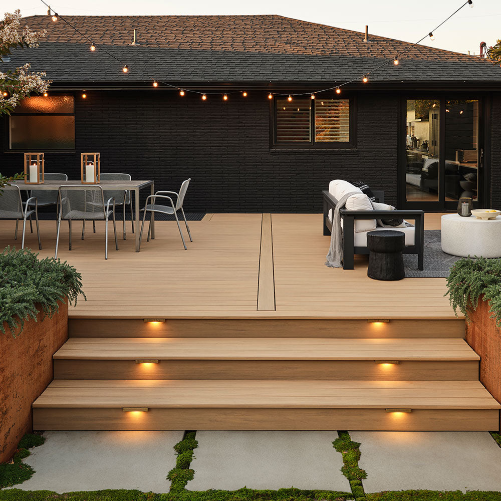 TimberTech® Advanced PVC Riser/Fascia by AZEK®, Vintage Collection® Weathered Teak