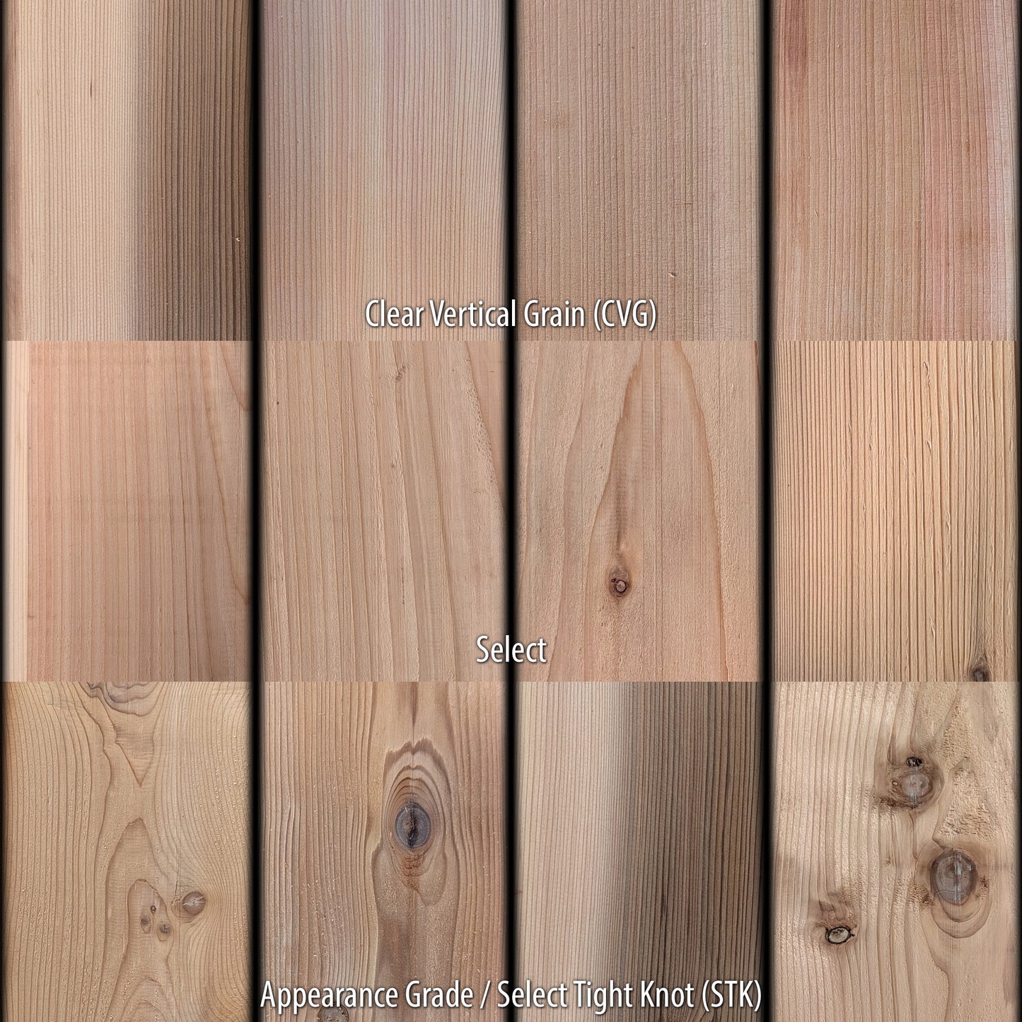 1x2 Western Red Cedar - Appearance Grade - S1S2E/Green