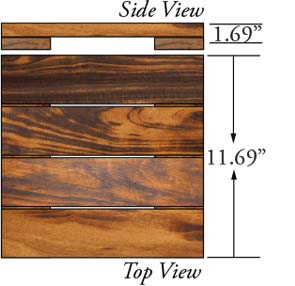 Tigerwood Advantage Deck Tiles® 12 x 12 - Smooth