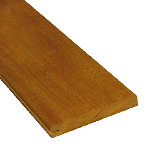 1 x 6 Garapa Wood One Sided Pre-Grooved Decking