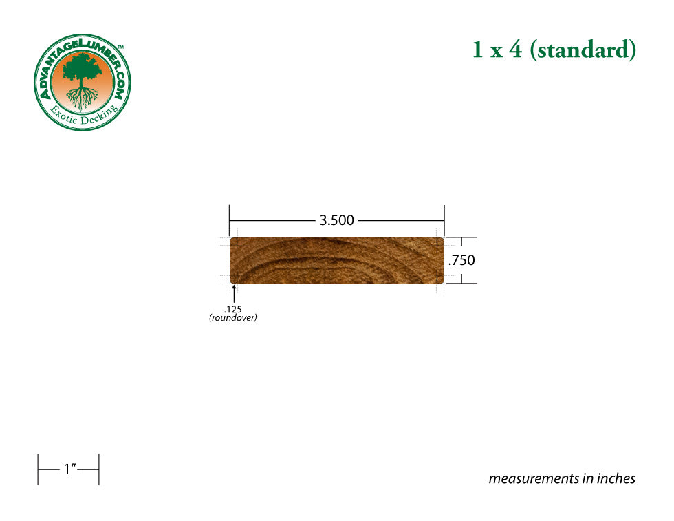 1 x 4 Teak - Plantation Wood Decking
