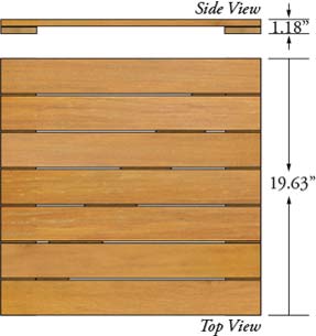 Garapa Advantage Deck Tiles® 20 x 20 - Smooth