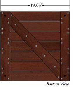 Brazilian Redwood (Massaranduba) Deck Tiles 20 x 20 - Smooth
