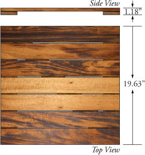 Tigerwood Deck Tiles 20 x 20 - Smooth