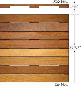 24x24 Cumaru Deck Tile Kit