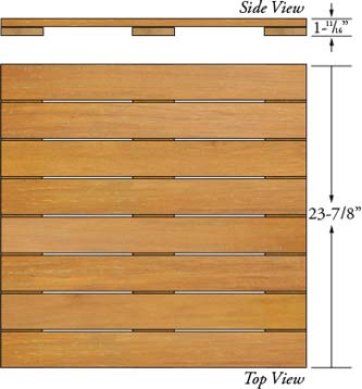 24x24 Garapa Deck Tile Kit