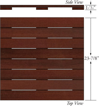 Brazilian Redwood (Massaranduba) Advantage Deck Tiles® 24 x 24 - Smooth