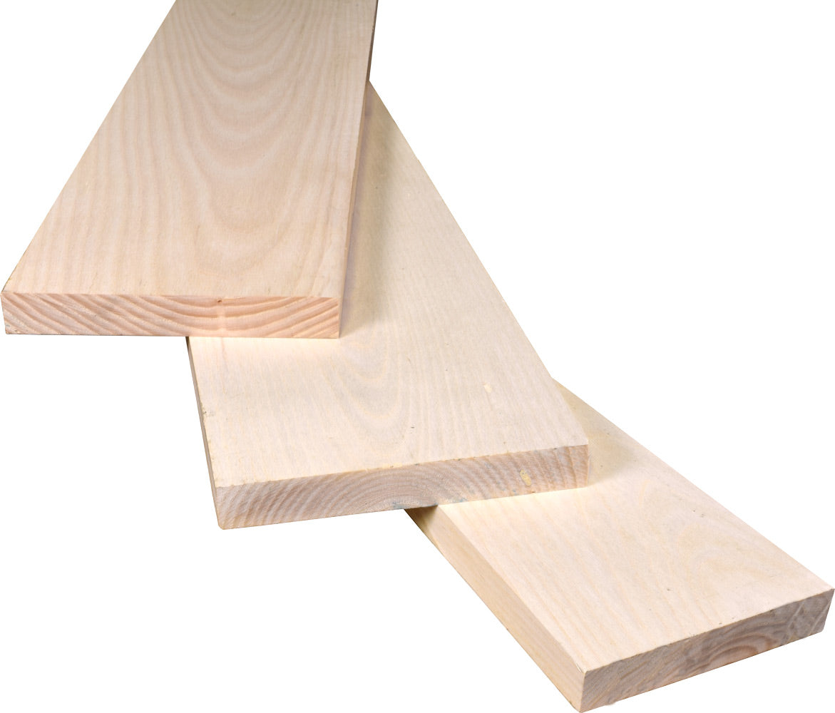 4/4 Ash Lumber, 25–100 Bd Ft Pack