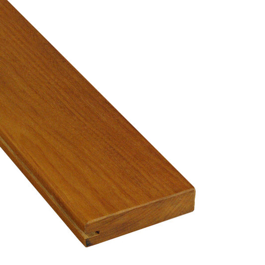 5/4 x 4 Garapa Wood One Sided Pregrooved Decking