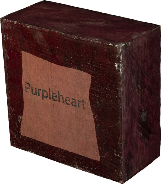 3″ x 5″ x 5″ Purpleheart Turning Blank