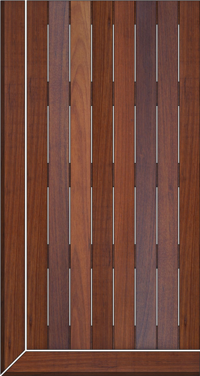 24 x 48 Deck Tile Edge Trim - Outside Corner Left Set