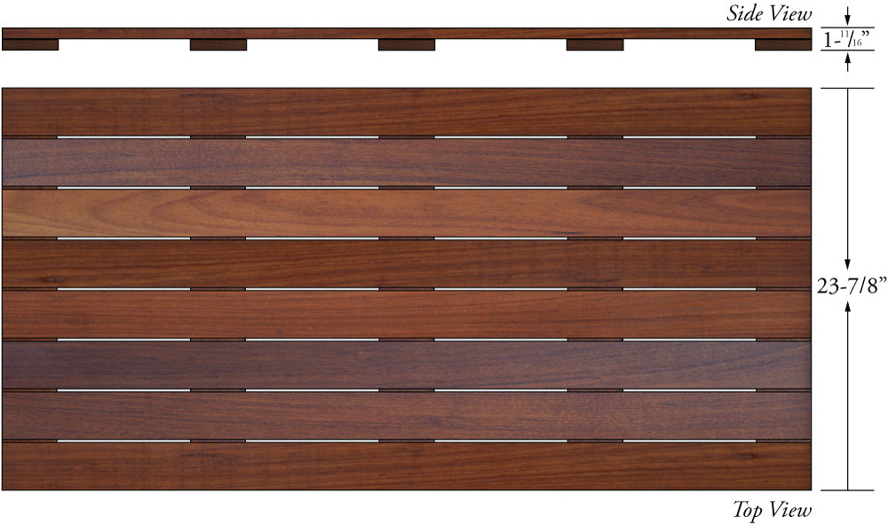 Tigerwood Deck Tiles 24 x 48 - Smooth