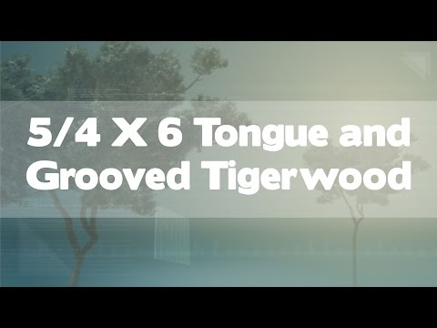 5/4x6 Tigerwood Tongue & Groove Square-Edge 6'-18' Deck Surface Kit