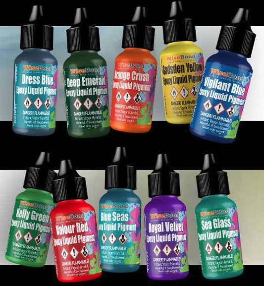 WiseBond™ WiseInk™ Epoxy Liquid Colorant Variety Pack (10 - 0.5oz)
