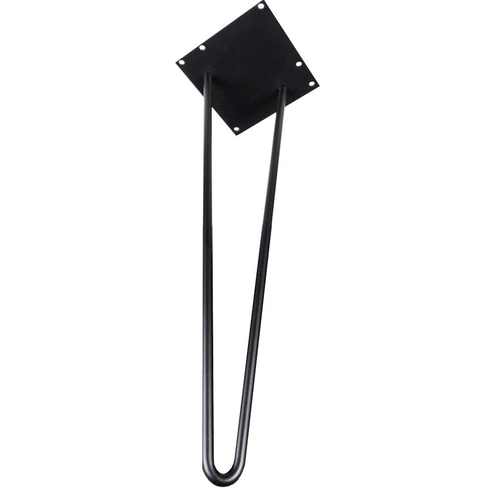 Pin Two Leg 2 Pin Powder Coated Hair Pin Leg - Matte Black - Advantage Lumber
