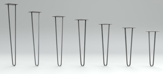 2 Pin Raw Steel Hairpin Table Leg
