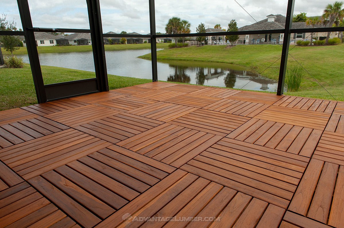 Teak - Plantation Advantage Deck Tiles® 24 x 24 - Smooth – Advantage Lumber