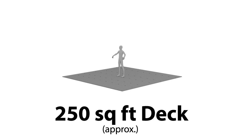 5/4x4 Garapa Pregrooved 6'-18' Deck Surface Kit